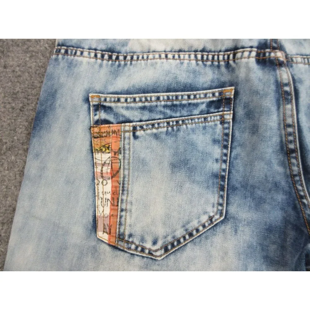 Desigual Pants Mens 36 Blue‎ Denim Jeans Straight Regular Fit Button Fly 36X31